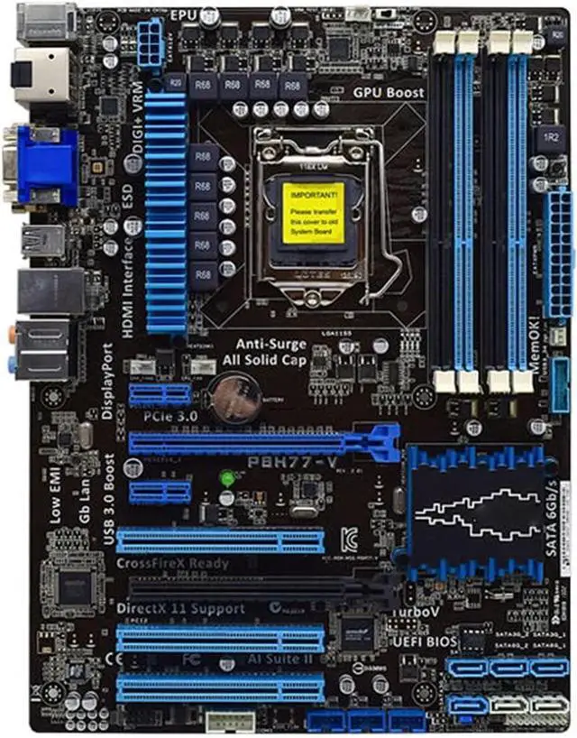 Main image of Computer Mainboard Fit forASUS P8H77-V forIntel H77 LGA 1155 Motherboard DDR3 32GB Core I3 I5 I7 CPU PCI-E 3.0 X16 Desktop Pc Motherboard 1155 SATA3 USB3.0 MotherboardsGaming Motherboard