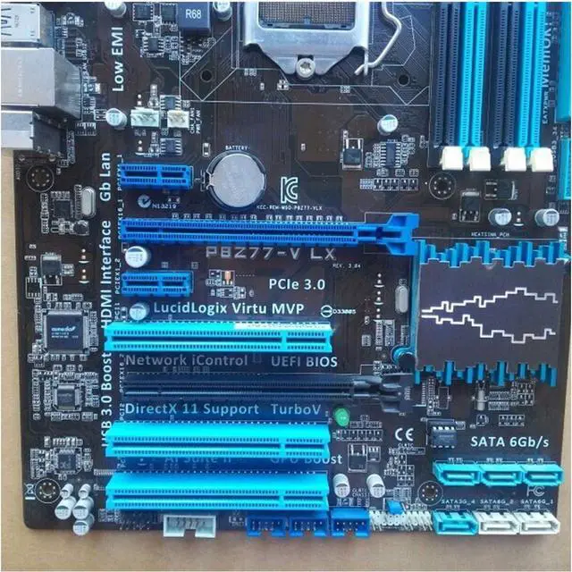 Alt view image 3 of 4 - Pc Motherboard Motherboard Fit forASUS Motherboard P8Z77-V LX LGA 1155 DDR3 I3 I5 22/32nm CPU USB3.0 32GB SATA3 VGA HDMI Z77 Desktop Motherboard