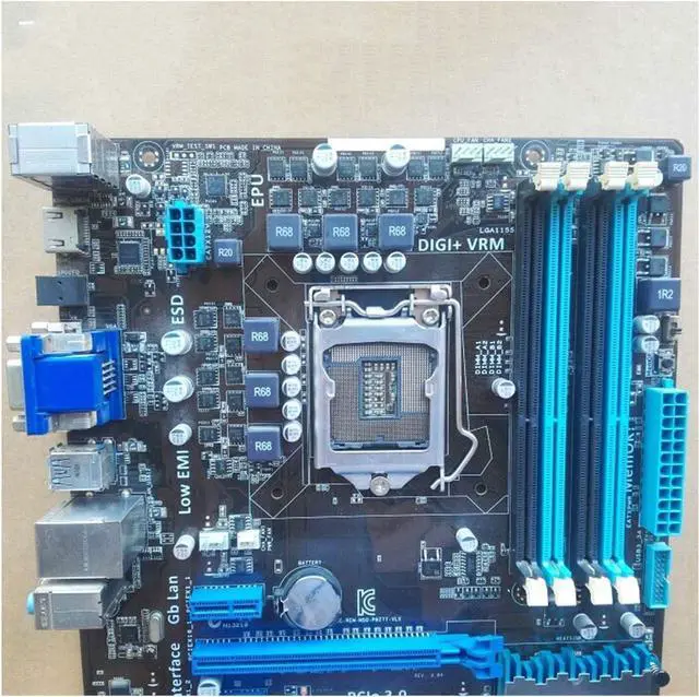 Alt view image 4 of 4 - Pc Motherboard Motherboard Fit forASUS Motherboard P8Z77-V LX LGA 1155 DDR3 I3 I5 22/32nm CPU USB3.0 32GB SATA3 VGA HDMI Z77 Desktop Motherboard