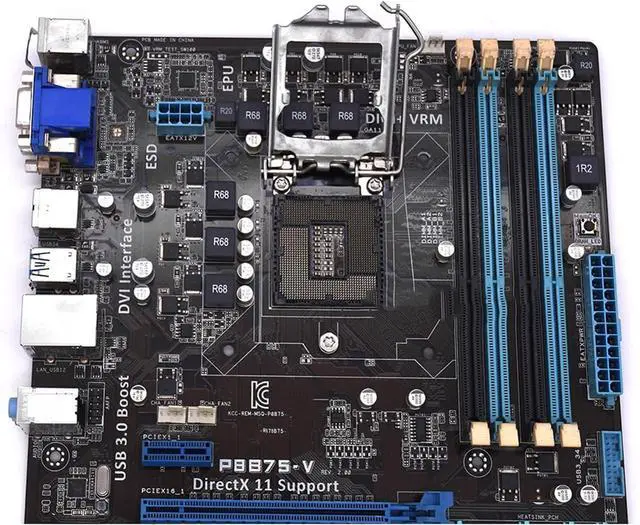 Alt view image 3 of 5 - Fit forASUS P8B75-V Desktop Motherboard forIntel B75 Socket LGA 1155 I3 I5 I7 DDR3 32G SATA3 USB3.0 Computer Motherboards
