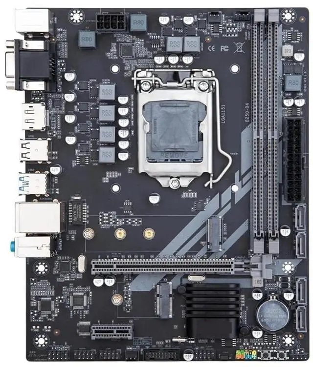 Main image of B250 D4 M-ATX Motherboard LGA 1151 Support 6/7/8/9 Generation DDR4 2133/2400/2666MHz 32GB M.2 SATA3 USB3.0 VGA