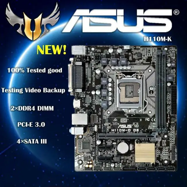 Alt view image 2 of 4 - Full H110M-K Motherboard (H110/LGA 1151)