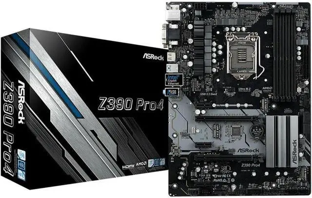 Alt view image 2 of 4 - Z390 Pro4 Desktop 1151 Motherboard Z390 Socket LGA1151 DDR4 SATA3 USB3.0 M.2
