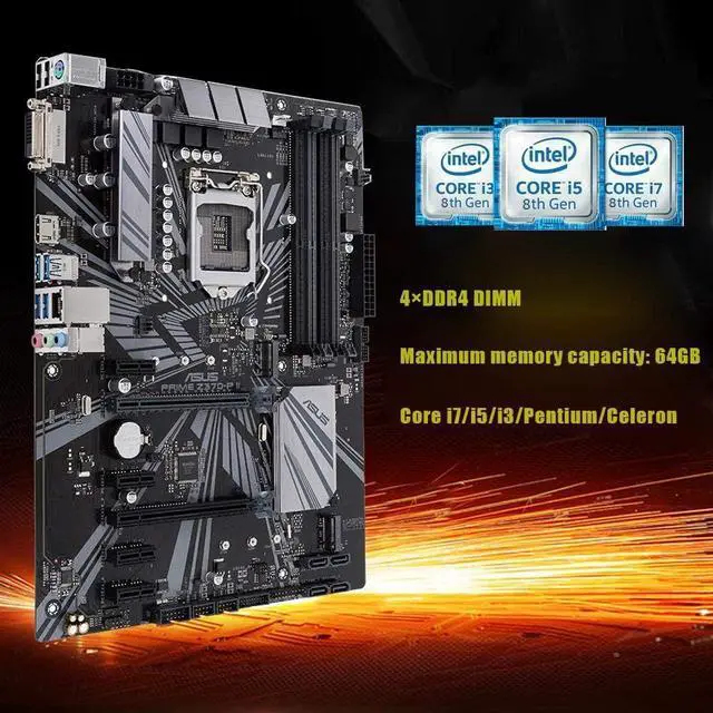 Alt view image 4 of 6 - Prime Z370-P II Z370 Socket LGA 1151 DDR4 DIMM Desktop ATX Motherboard
