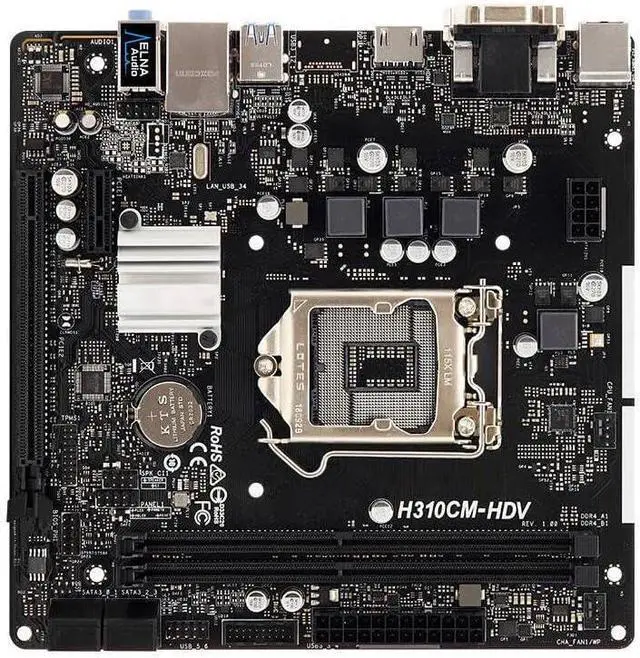 Alt view image 2 of 3 - H310CM-HDV for Desktop Motherboard Testeded