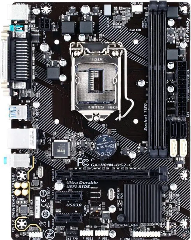 Main image of Computer Motherboards Fit forGigabyte GA-H81M-DS2-C Motherboard LGA 1150 H81 DDR3 PCI-E 2.0 SATA 2 USB3.0 Micro ATX Placa-mãe for Core i7i5