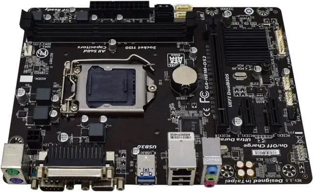 Alt view image 4 of 6 - Computer Motherboards Fit forGigabyte GA-H81M-DS2 Desktop Motherboard H81 Socket LGA 1150 I3i5 I7 DDR3 16G Micro-ATX UEFI BIOS Original Mainboard