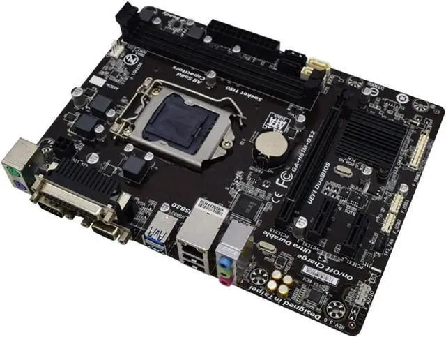 Alt view image 2 of 6 - Computer Motherboards Fit forGigabyte GA-H81M-DS2 Desktop Motherboard H81 Socket LGA 1150 I3i5 I7 DDR3 16G Micro-ATX UEFI BIOS Original Mainboard