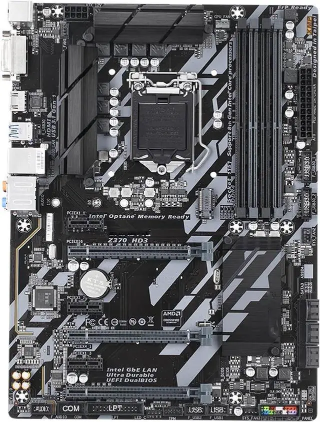 Alt view image 2 of 4 - Computer Motherboards Fit forGigabyte GA-Z370 HD3 Z370 HD3 Motherboard LGA1151 DDR4 Z370 Support I3 8100 I5 8500 I7 8700K