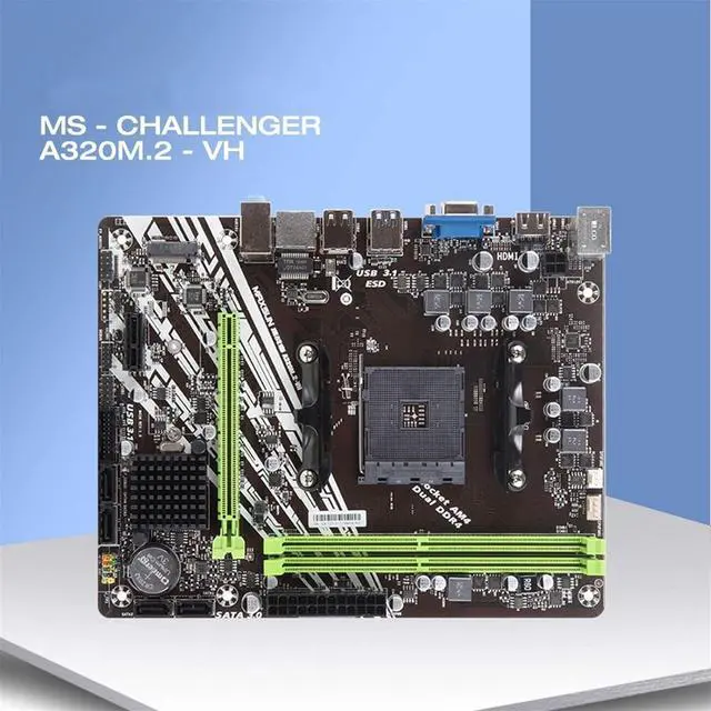 Alt view image 2 of 5 - Computer Motherboards Fit  forMAXSUN Motherboard AM4 A320M-VH M.2 Challenger  forAMD Ddr4 Memory Slots Rams PCI-E Slot Ssd HDMI+VGA Desktop Motherboard