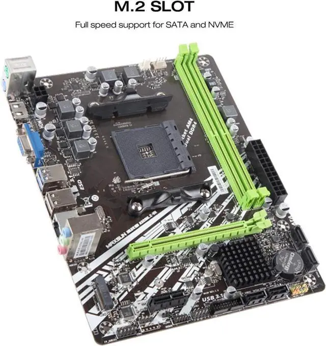 Alt view image 3 of 5 - Computer Motherboards Fit  forMAXSUN Motherboard AM4 A320M-VH M.2 Challenger  forAMD Ddr4 Memory Slots Rams PCI-E Slot Ssd HDMI+VGA Desktop Motherboard