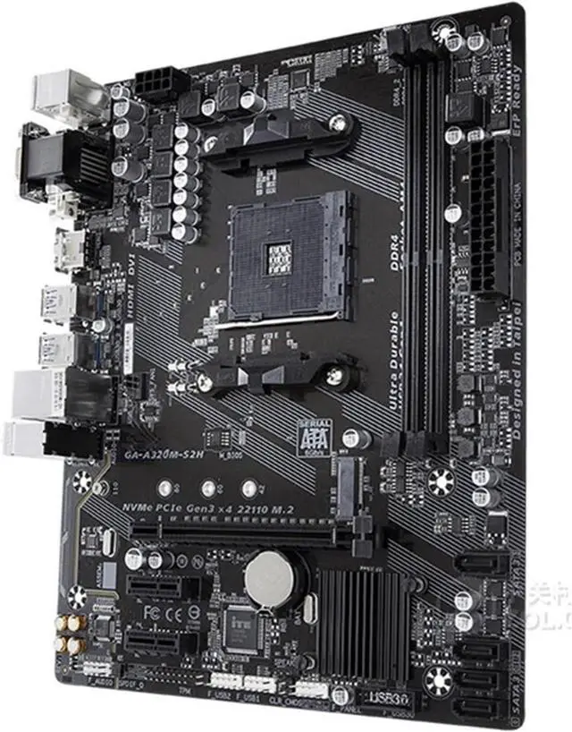 Alt view image 2 of 3 - GA-A320M-S2H Motherboard Socket AM4 DDR4 USB3.0 SATA3.0 VGA+DVI+HDMI Test