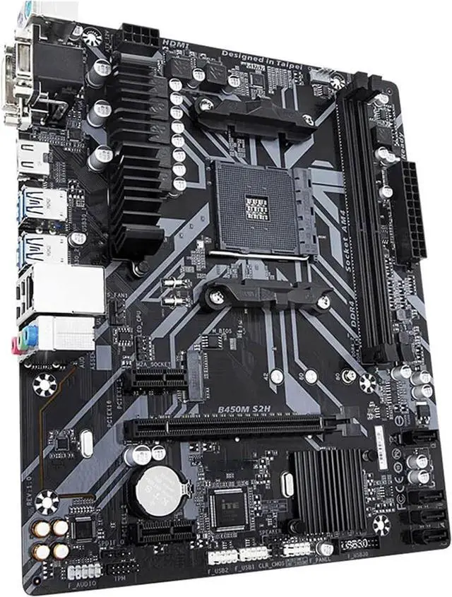 Alt view image 2 of 3 - Computer Motherboards Fit forGigabyte B450M S2H with  forAMD AM4 DDR4 Micro ATX USB 3.1 Gen1 Vga DVI-D 32g M.2 Slot