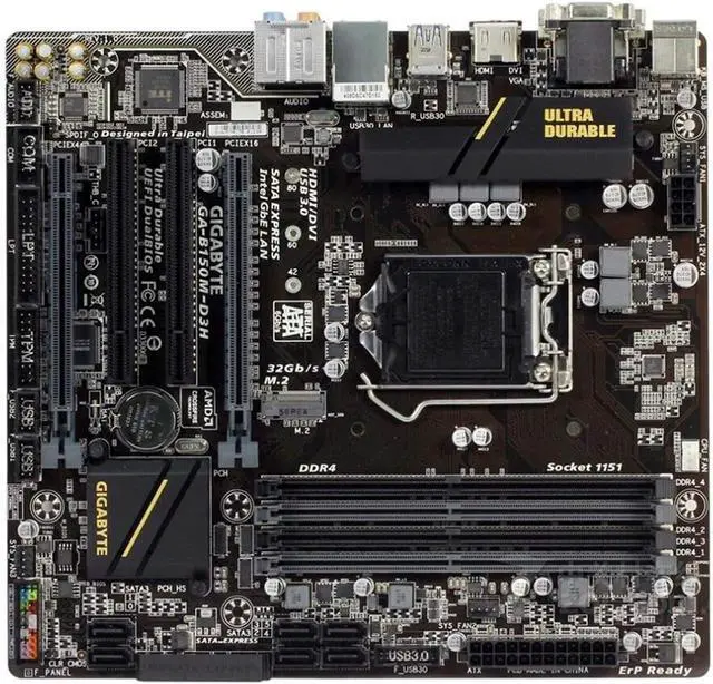 Main image of Computer Motherboards Motherboard Fit forGigabyte GA-B150M-D3H Original B150 Slot LGA 1151 DDR4 Motherboard USB3.0 SATA3 PCI-E3.0