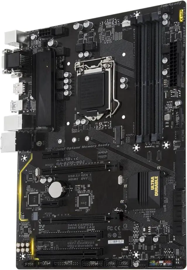 Alt view image 2 of 3 - Computer Motherboards Fit forGigabyte B250 HD3 Desktop Motherboard LGA 1151 Support 6th/7th-Gen I7 I5 I3 DDR4 64GB M.2 SSD