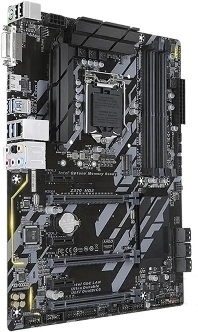 Alt view image 2 of 4 - Computer Motherboards Fit forGigabyte GA-Z370 HD3 Z370 HD3 Motherboard LGA1151 DDR4 Z370 Support I3 8100 I5 8500 I7 8700K