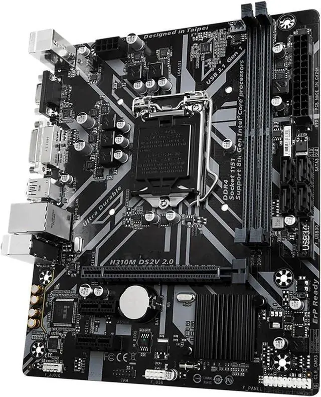 Alt view image 2 of 4 - Computer Motherboards Fit forGigabyte Prime H310M DS2V Motherboard Supports forIntel LGA-1151 DDR4 2666MHz, SATA 6Gbps