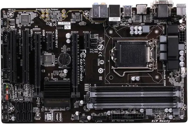 Main image of Computer Motherboards Fit forGigabyte GA-Z97-HD3 100% Original Motherboard LGA1150 DDR3 USB3.0 32G Z97 Z97-HD3 Desktop Mainboard SATA III Mother Board