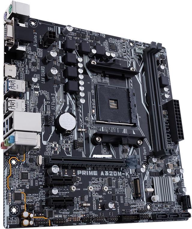 Alt view image 4 of 4 - Motherboard Fit forASUS Prime A320M-K forAMD AM4 with I/O Back Plate Shield