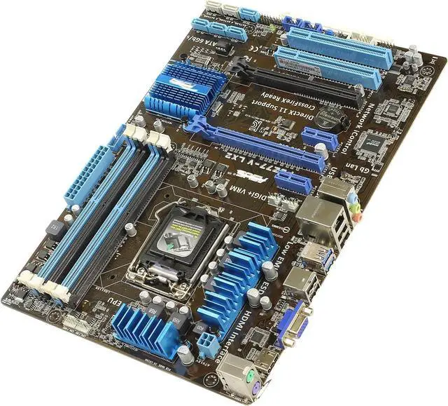 Alt view image 2 of 2 - Motherboard Fit forASUS P8Z77-V LX2 forIntel LGA 1155 with I/O Back Plate Shield