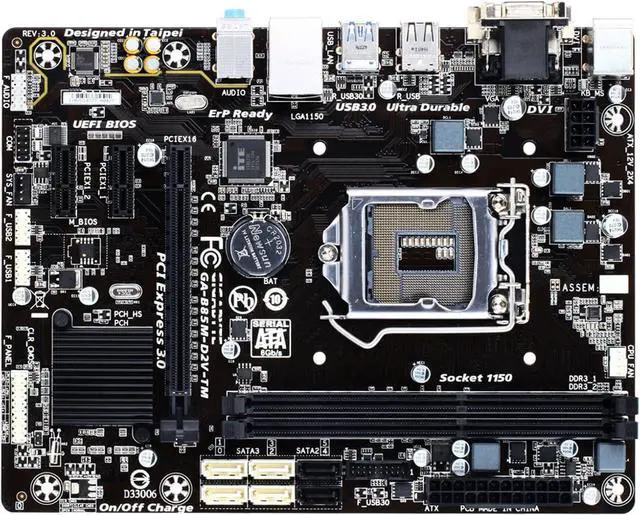 Main image of Motherboard Fit forGigabyte GA-B85M-D2V-TM for 4th Gen forIntel LGA 1150 with I/O Back Plate Shield