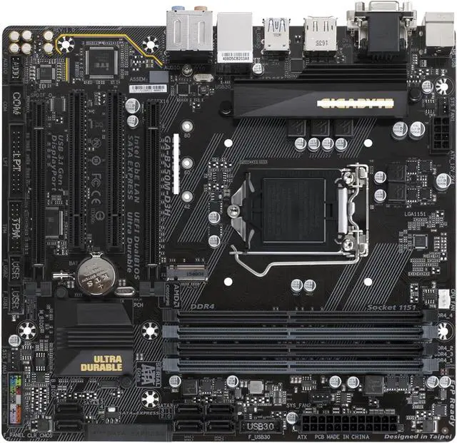 Main image of Motherboard Fit forGigabyte GA-B250M-D3H for 6/7th Gen forIntel LGA 1151 with I/O Back Plate Shield