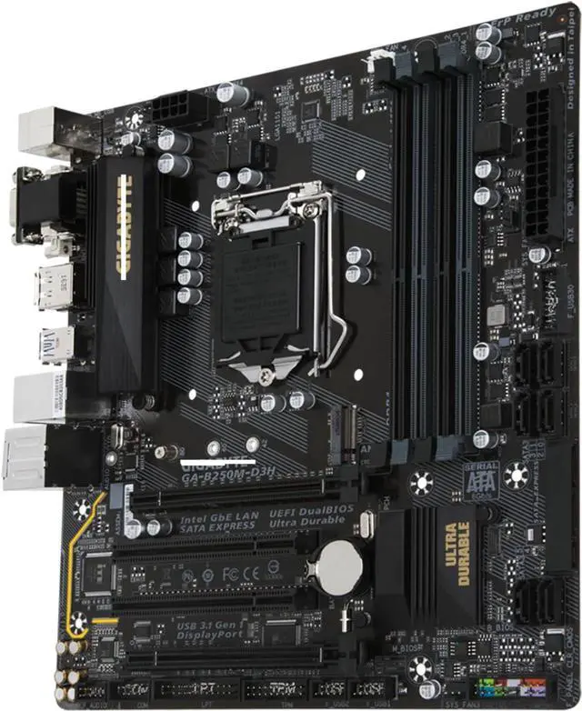 Alt view image 3 of 5 - Motherboard Fit forGigabyte GA-B250M-D3H for 6/7th Gen forIntel LGA 1151 with I/O Back Plate Shield