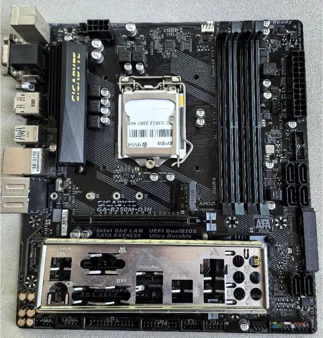 Alt view image 2 of 5 - Motherboard Fit forGigabyte GA-B250M-D3H for 6/7th Gen forIntel LGA 1151 with I/O Back Plate Shield