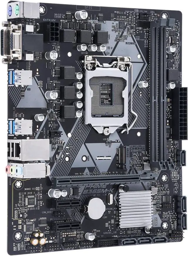 Alt view image 3 of 4 - Motherboard Fit forASUS Prime B365M-K forIntel LGA 1151 with I/O Back Plate Shield