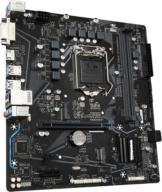 Alt view image 3 of 4 - Motherboard Fit forGigabyte B560M Power for 10/11th Gen forIntel LGA 1200 with I/O Back Plate Shield