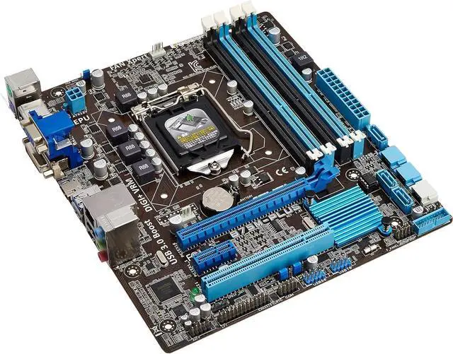 Alt view image 2 of 3 - Motherboard Fit forASUS B75M-PLUS forIntel LGA 1155 with I/O Back Plate Shield