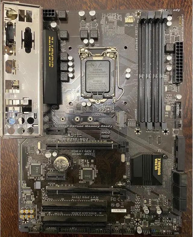 Alt view image 2 of 5 - Motherboard Fit forGigabyte GA-B250-HD3 for 6/7th Gen forIntel LGA 1151 with I/O Back Plate Shield