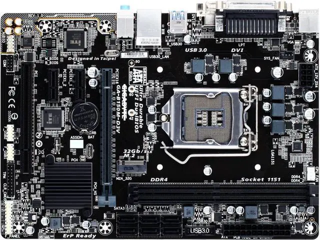 Main image of Motherboard Fit forGigabyte GA-B150M-D3V for 6/7th Gen forIntel LGA 1151 with I/O Back Plate Shield