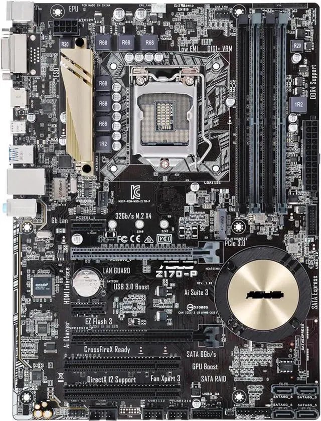 Main image of Motherboard Fit forASUS Z170-P forIntel LGA 1151 with I/O Back Plate Shield