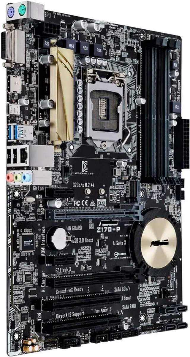 Alt view image 2 of 4 - Motherboard Fit forASUS Z170-P forIntel LGA 1151 with I/O Back Plate Shield