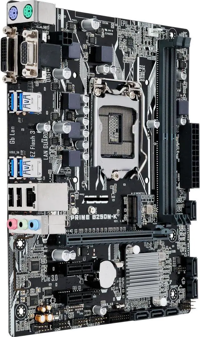 Alt view image 2 of 3 - Motherboard Fit forASUS Prime B250M-K forIntel LGA 1151 with I/O Back Plate Shield