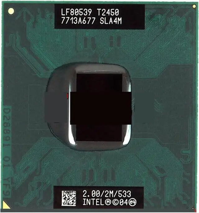 Main image of c 2 Duo T2450 CPU (2M Cache, 2.00 GHz, 533 MHz, 1-Core) for 945 943 Chipset Laptop Processor