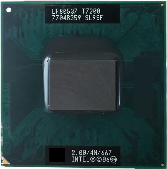 Main image of CPU CPU Laptop c 2 Duo T7200 CPU 4M Socket 479 Cache/2.0GHz/667/Dual-Core Laptop Processor