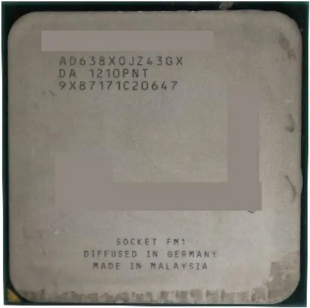 Main image of CPU II X4 638 2.7 GHz Quad-Core CPU Processor AD638XOJZ43GX Socket FM1