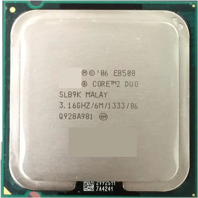 Main image of CPU c 2 Duo Processor E8500 (6M Cache, 3.16 GHz, 1333 MHz FSB) SLB9K EO LGA775 Desktop CPU I Central Processing Unit Welcome to Order