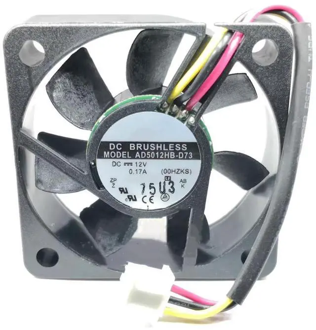 Main image of 10 PCS  DC12V 0.17A AD5012HB-D73 5010 5cm 3-Wire Ball Bearing Cooling Fan