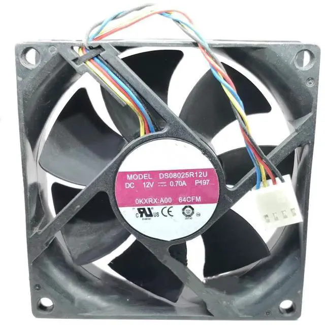 Main image of DC12V 0.70A DS08025R12U P497 8025 8cm 4-Wire Chassis Cooling Fan