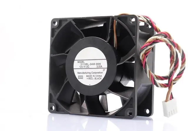Alt view image 3 of 4 - DC12V 3.0A 3115RL-04W-B96 8038 8cm 4-Wire Server Cooling Fan