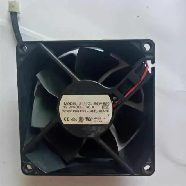 Main image of DC12V 0.30A 3110GL-B4W-B50 8025 8cm 2-Wire Dual Ball Bearing Cooling Fan