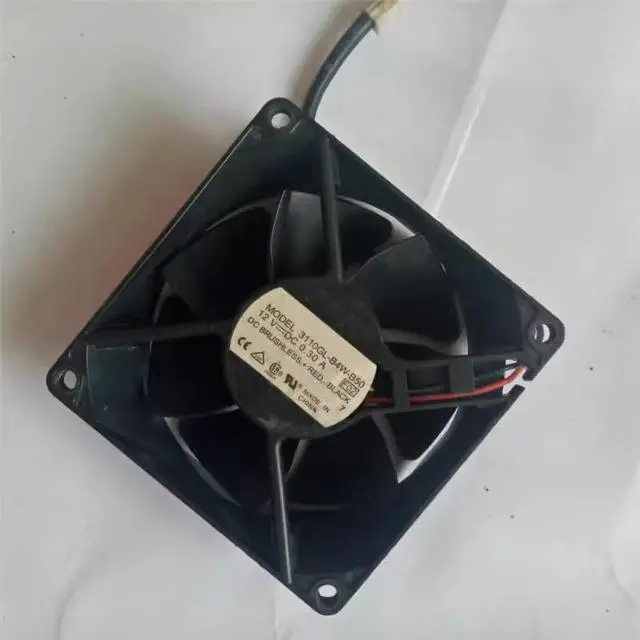 Alt view image 2 of 3 - DC12V 0.30A 3110GL-B4W-B50 8025 8cm 2-Wire Dual Ball Bearing Cooling Fan