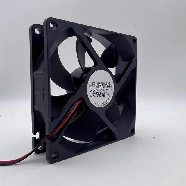 Alt view image 2 of 5 - DC48V 0.14A AFB0948HH 9225 92mm 2-wire server cooling fan