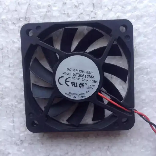 Main image of DC12V 0.12A EFB0612MA 6010 6cm 2-wire double ball bearing inverter cooling fan