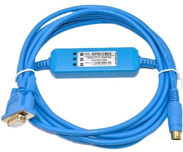 Main image of 10 PCS  for GPW-CB02 Programming Cable GP3000 or Below Touch Panel Black Gold Plated