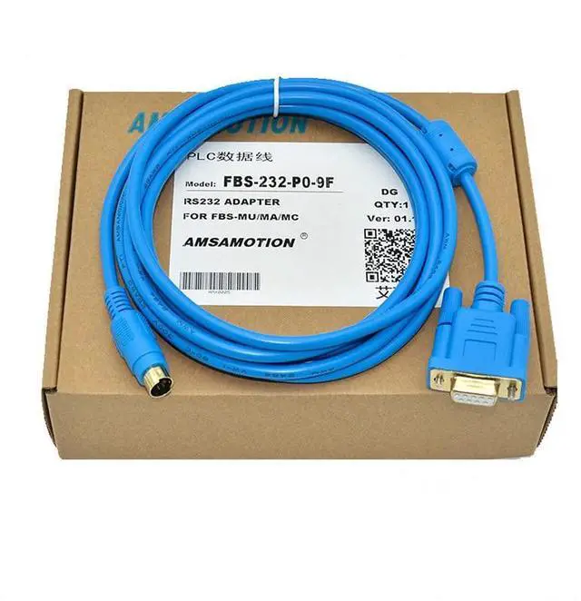 Main image of 10 PCS  Applicable FBS-232-P0-9F FBS Series Programming Cable Communication Data Download Cable Blue Gold-Plated 3m