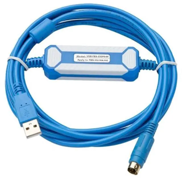 Main image of 10 PCS  USB-FBS-232PO-9F forFBS B1Z Series PLC Programming Cable Download Cable Gold Plated Version (Blue)